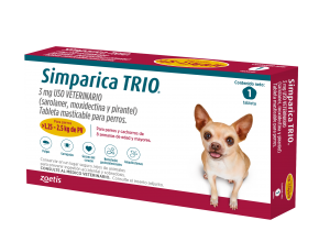 Simparica Trio 2.75 - 5.5lbs, 3 Chewable Tablets