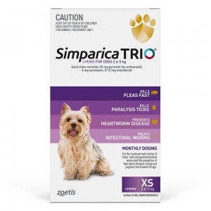 Simparica Trio 5.5 - 11lbs, 3 Chewable Tablets