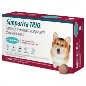 Simparica Trio 22 - 44lbs, 3 Chewable Tablets