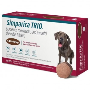 Simparica Trio 88 -132lbs, 3 Chewable Tablets